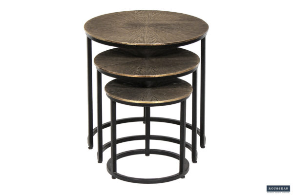 Salontafel 'Alicia' set van 3 Sun Gold - Afbeelding 4