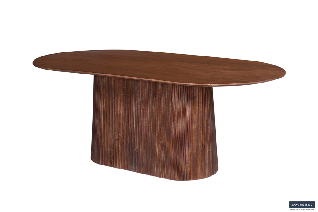 Tafel 'Miguel' 200 cm Ovaal Mango hout Lichtbruin - Afbeelding 4