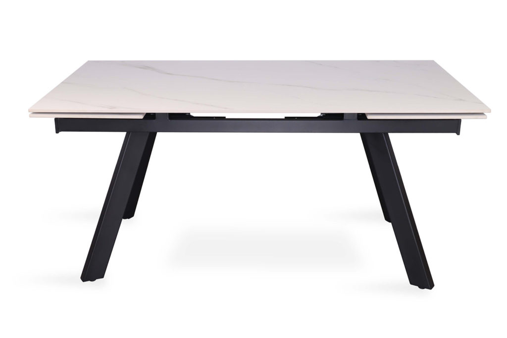 Uitschuifbare tafel 'Hera' 160-240 cm Rechthoekig Steen Wit - Afbeelding 4