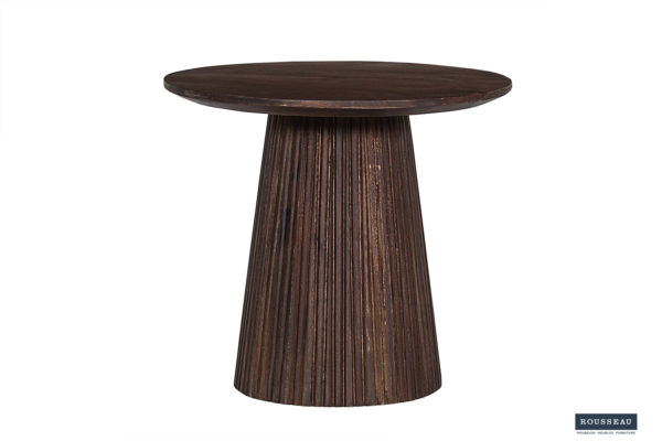 Salontafel 'Miguel' 50 cm Rond Mango hout Donkerbruin (2c) - Afbeelding 4