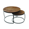 Salontafel 'Lars' 2-delig Mango hout (1c) - Afbeelding 5