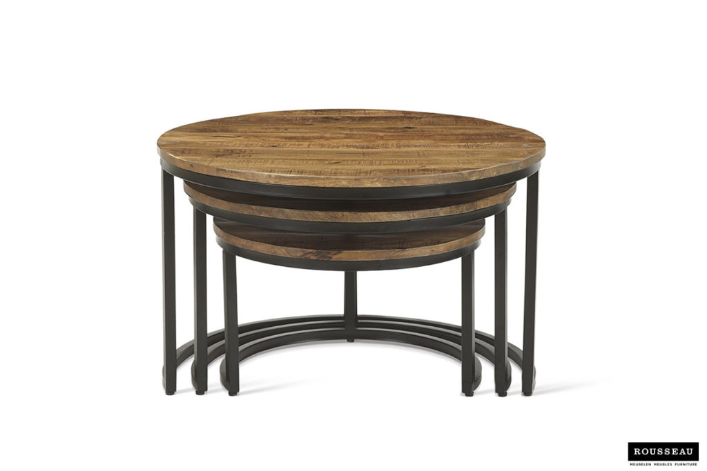 Salontafel 'Arnod' 3-delig Mango hout (1c) - Afbeelding 5
