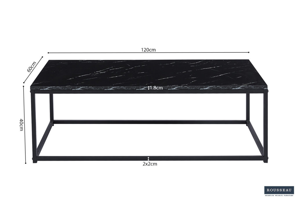 Salontafel 'Dallas' Decor Marmer Zwart (1c) - Afbeelding 5