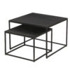 Salontafel 'Quinn' 2-delig Mango hout Zwart (1c) - Afbeelding 5