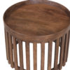 Salontafel 'Noah' 2-delig Rond Mango hout Lichtbruin (1c) - Afbeelding 5