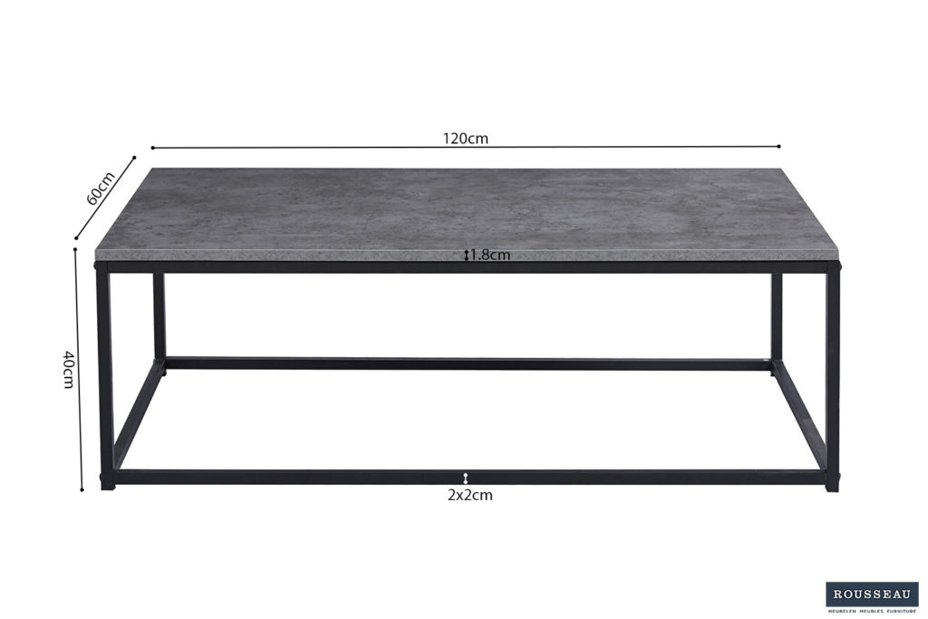 Salontafel 'Dallas' Decor Steen Grijs (1c) - Afbeelding 5