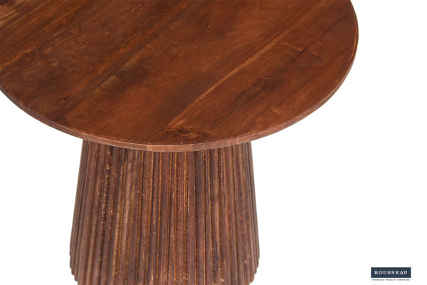 Salontafel 'Miguel' 50 cm Rond Mango hout Lichtbruin (2c) - Afbeelding 5