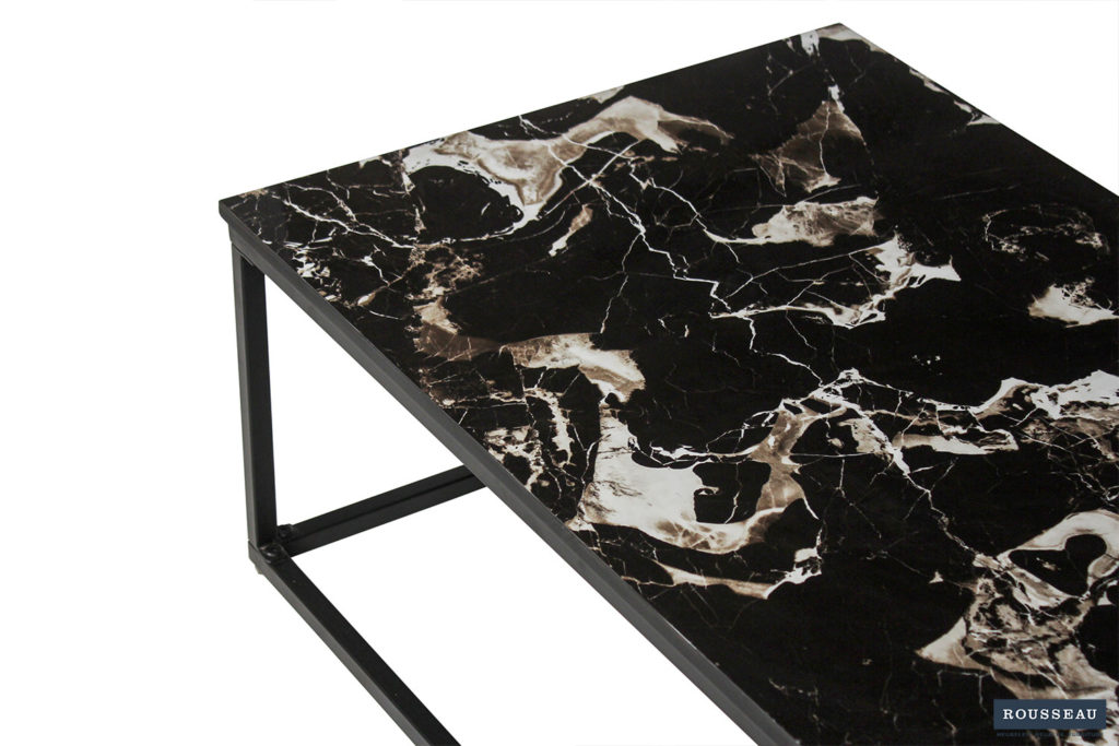 PROMO - Salontafel 'Livorno' Composiet Marmer Zwart (1c) - Afbeelding 5