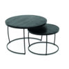 Salontafel 'Lars' 2-delig Mango hout zwart (1c) - Afbeelding 5