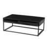 Salontafel 'Madeira' met lade Mangohout zwart - Afbeelding 5
