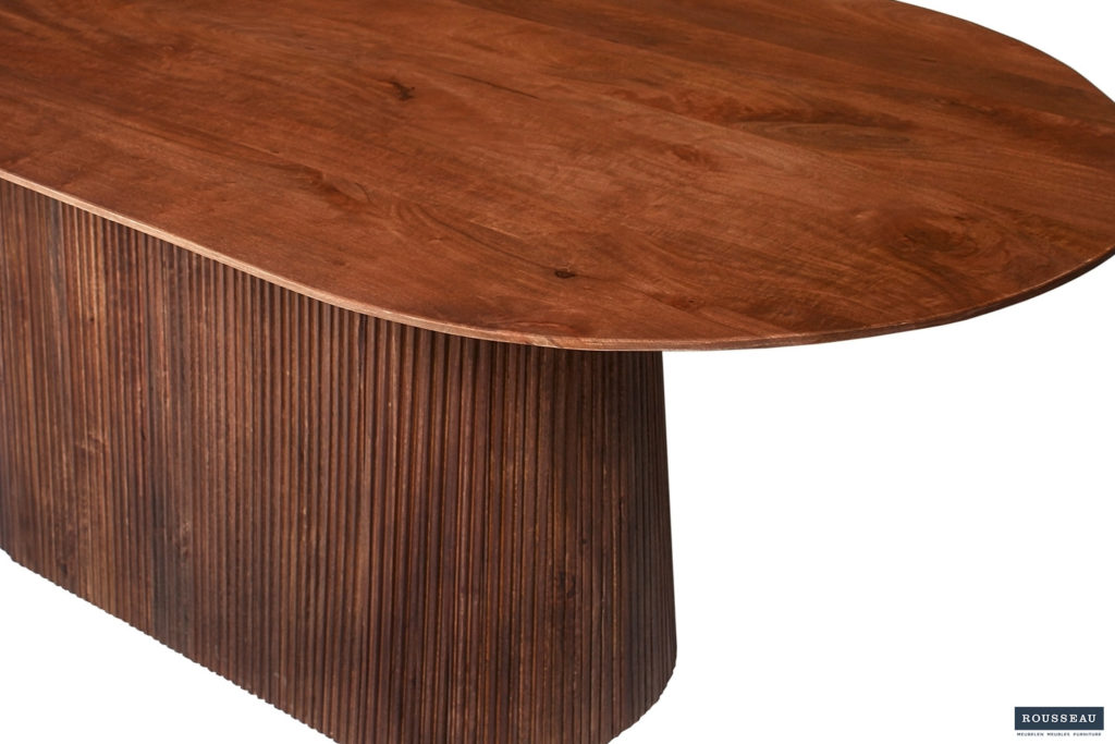 Tafel 'Miguel' 200 cm Ovaal Mango hout Lichtbruin - Afbeelding 5