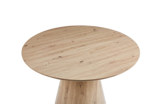 Tafel 'Tigo' 120 cm Rond Decor Oude eik - Afbeelding 5