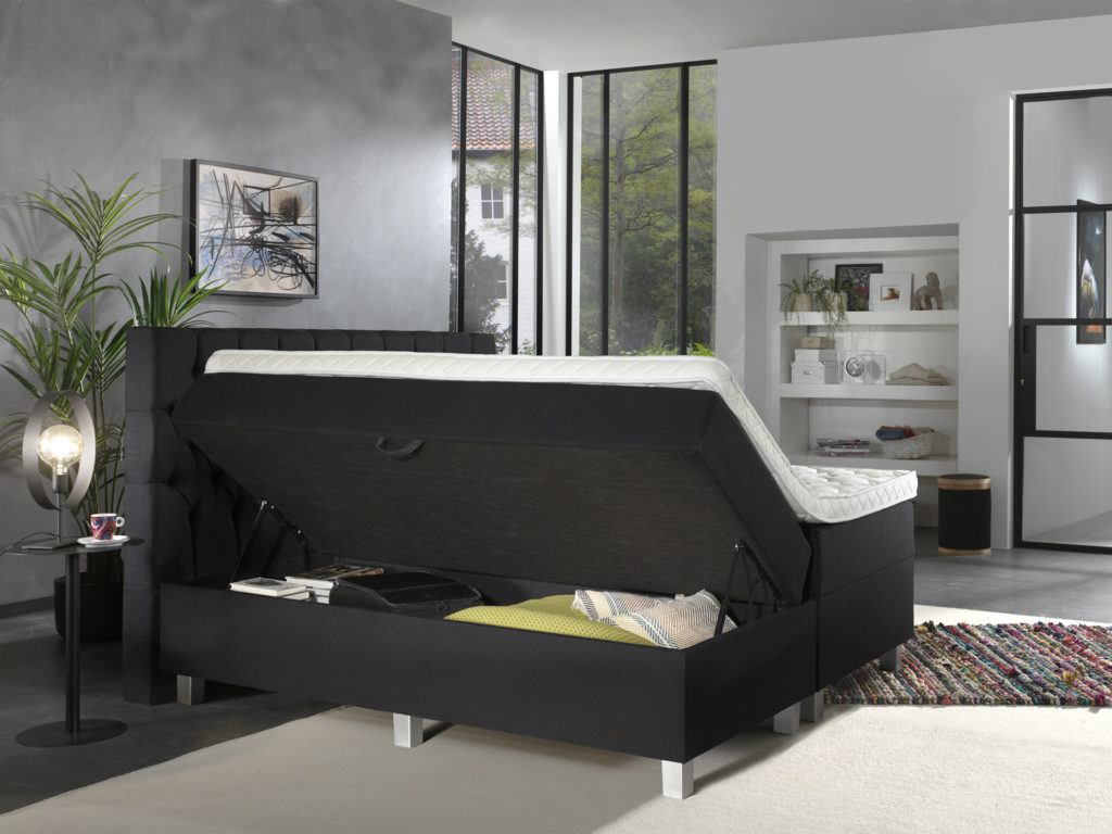 Opbergboxspring Urus Antraciet 140x200 - Afbeelding 6