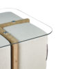 Salontafel 'Shana' met 4 poefs stof Decor Oude eik (2c) - Afbeelding 6
