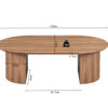 Salontafel 'Lagos' 120 cm Decor Oude Eik (2c) - Afbeelding 6