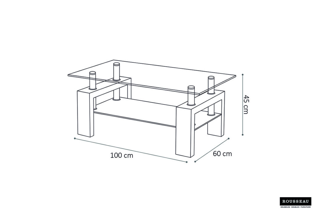 Salontafel 'Alana' Hoogglans wit (2c) - Afbeelding 6