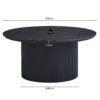 Salontafel 'Lagos' 80 cm Rond Decor Donkerbruin (2c) - Afbeelding 6