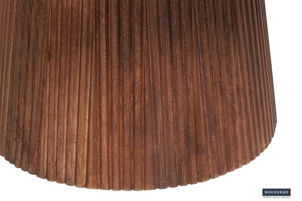 Salontafel 'Miguel' 80 cm Rond Mango hout Lichtbruin (2c) - Afbeelding 6