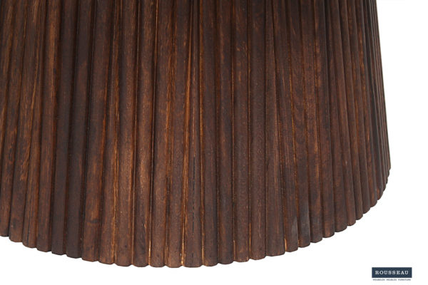 Salontafel 'Miguel' 80 cm Rond Mango hout Donkerbruin (2c) - Afbeelding 6