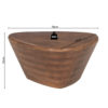Salontafel 'Matteo' Mango hout Lichtbruin (1c) - Afbeelding 6
