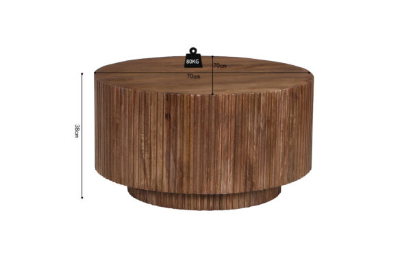 Salontafel 'Victor' Mango hout Lichtbruin (1c) - Afbeelding 6