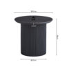 Salontafel 'Lagos' 50 cm Rond Decor Donkerbruin (2c) - Afbeelding 6