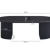 Salontafel 'Lagos' 120 cm Ovaal Decor Donkerbruin - Afbeelding 6