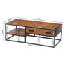 Salontafel 'Madeira' 120 cm Mangohout (1c) - Afbeelding 6
