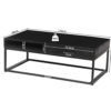 Salontafel 'Madeira' met lade Mangohout zwart - Afbeelding 6