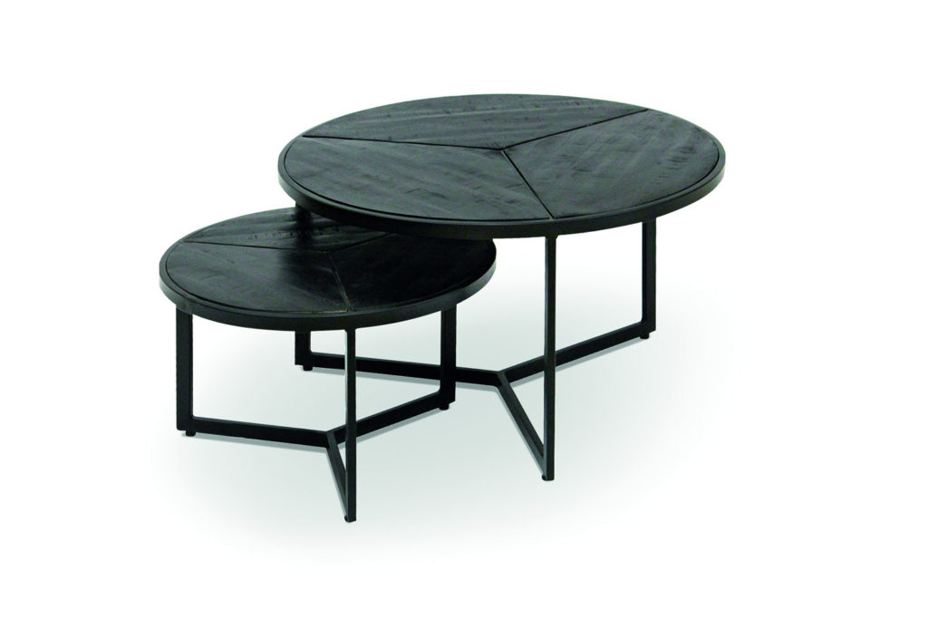 Coffee table 'Laveu' 2-piece Mango wood black (1c) - Afbeelding 6
