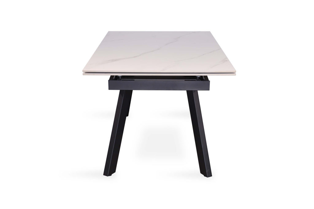 Uitschuifbare tafel 'Hera' 160-240 cm Rechthoekig Steen Wit - Afbeelding 6