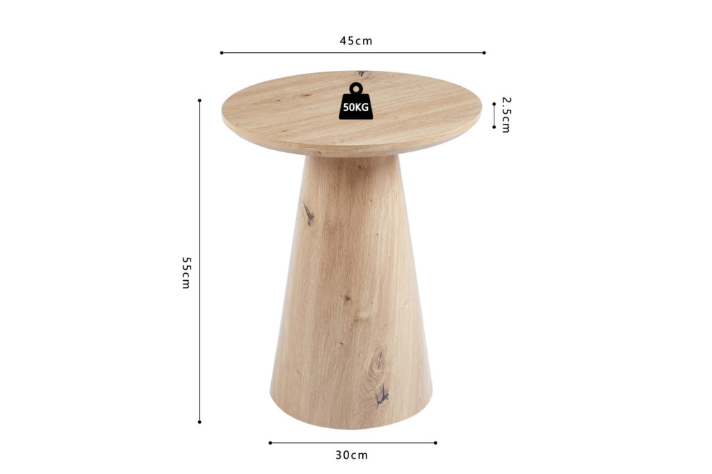 Salontafel 'Lukas' 45 cm Decor Oude eik (2c) - Afbeelding 7