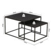 Salontafel 'Quinn' 2-delig Mango hout Zwart (1c) - Afbeelding 7