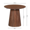 Salontafel 'Miguel' 50 cm Rond Mango hout Lichtbruin (2c) - Afbeelding 7