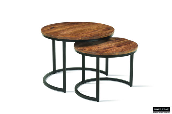 Salontafel 'Goja' 2-delig Mango hout (1c) - Afbeelding 7