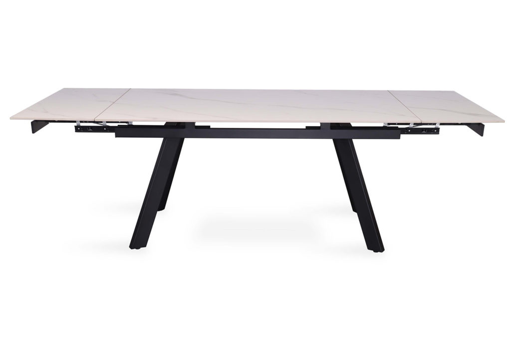 Uitschuifbare tafel 'Hera' 160-240 cm Rechthoekig Steen Wit - Afbeelding 7