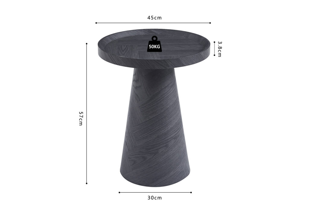 Salontafel 'Manus' 45 cm Decor Donkergrijs (2c) - Afbeelding 7
