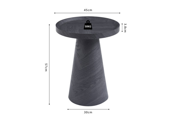 Salontafel 'Manus' 45 cm Decor Donkergrijs (2c) - Afbeelding 7