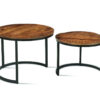 Salontafel 'Goja' 2-delig Mango hout (1c) - Afbeelding 8