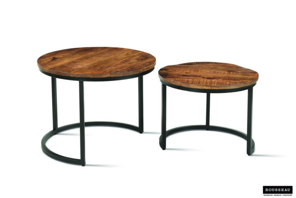 Salontafel 'Goja' 2-delig Mango hout (1c) - Afbeelding 8
