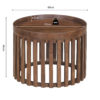 Salontafel 'Noah' 2-delig Rond Mango hout Lichtbruin (1c) - Afbeelding 8