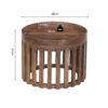 Salontafel 'Noah' 2-delig Rond Mango hout Lichtbruin (1c) - Afbeelding 9