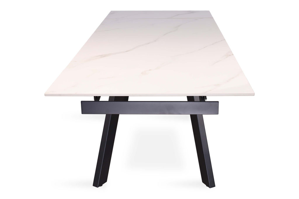 Uitschuifbare tafel 'Hera' 160-240 cm Rechthoekig Steen Wit - Afbeelding 9