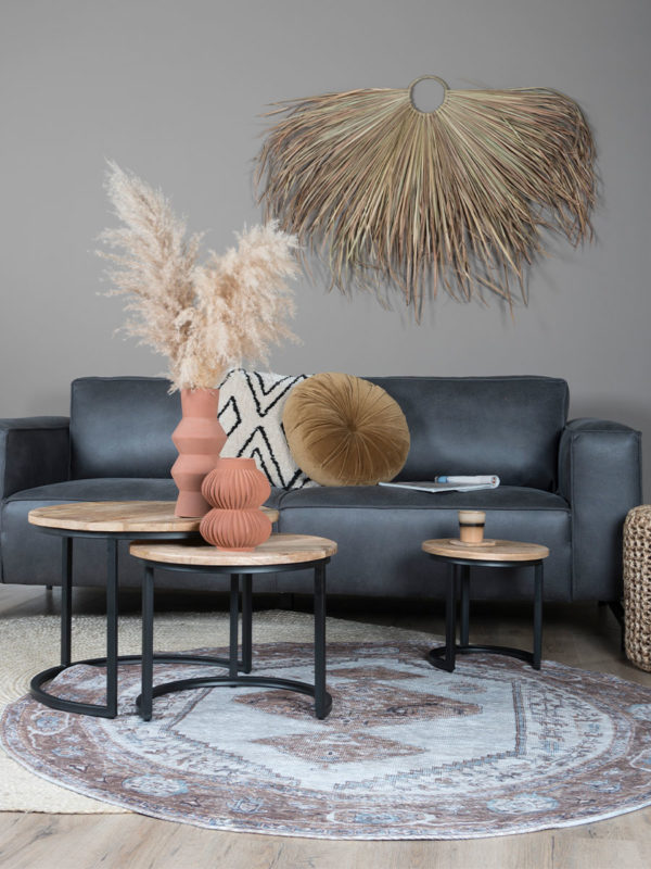 Vloerkleed Karaca Brown 08 Rond ø160 cm - Afbeelding 2