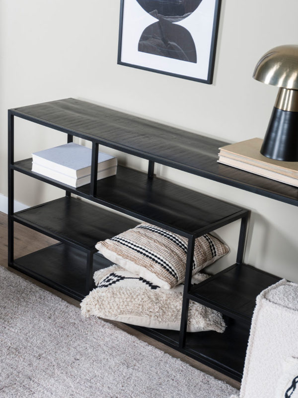 Dressoir Huub Zwart Mangohout 158 cm - Afbeelding 4