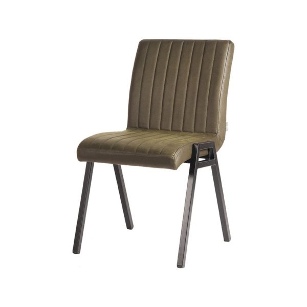 LABEL51 Eetkamerstoel Matz - Army green - Microfiber - Afbeelding 2
