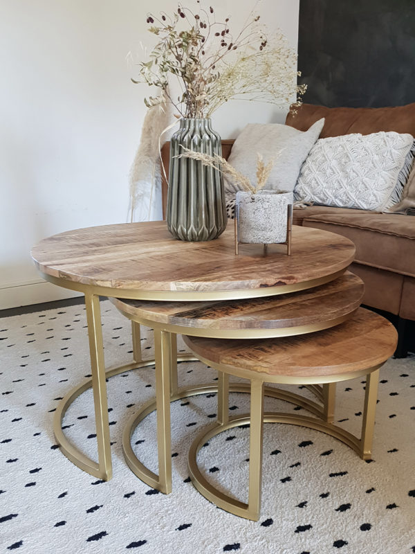 Salontafel Bart Goud - Set van 3 - Afbeelding 4