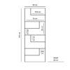 Vakkenkast Huub Zwart Mangohout 210 x 80 cm - Roomdivider - Afbeelding 4