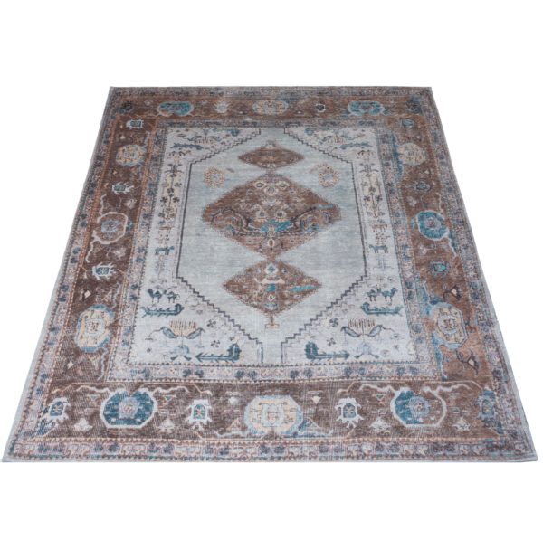 Vloerkleed Karaca Blue/Brown 06 - 200 x 290 cm