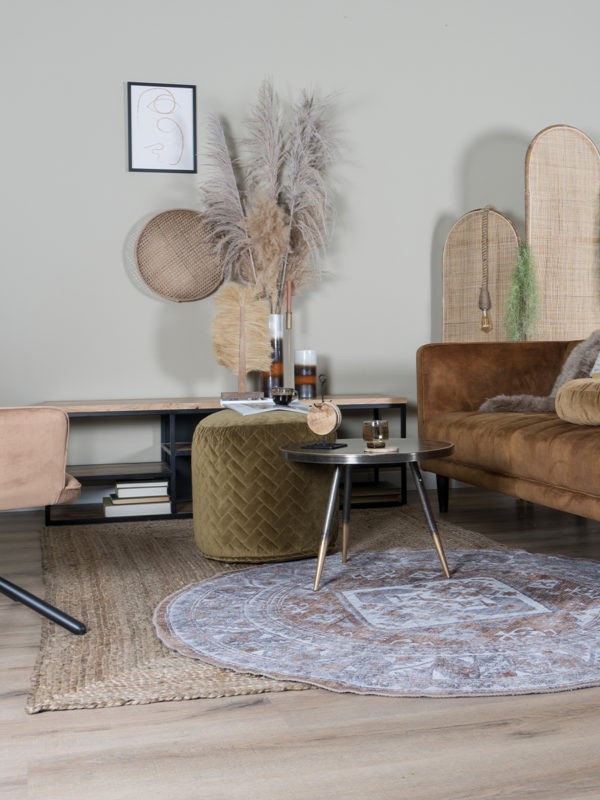 Vloerkleed Laria Brown 5 Rond - ø200 cm - Afbeelding 2